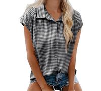 Lässige, lockere Damenhemden für den Alltag. Bequemer und entspannter Stil. Perfekt für den Sommer. Einfach mit Jeans zu kombinieren. Maschinen- und handwaschbar., negro, L