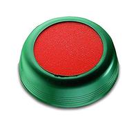 Läufer 69234 - Humidificador para sobres o sellos, redondo, diámetro de 8,5 cm, funda flexible verde, esponja naranja