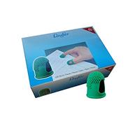 Läufer 77219 - Espátula para hojas (tamaño 2, diámetro de 15 mm, sin látex, con puntas de goma finas, caja de 100 unidades), color verde