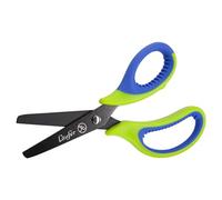 Läufer 87221 Tijeras ergonómicas para manualidades para niños | Escuela a partir de 1er grado, verde/azul, para diestros, punta redonda