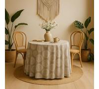 LaFábricadelasTelas - Falda o Ropa de Mesa Camilla Redonda Mandala Primavera Verano Loneta Estampada algodón, Faldón Faldilla enagüilla (Gris, 50cm Diametro) (Beige, 50)