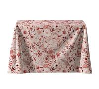 LaFábricadelasTelas -Falda,Ropa de Mesa Camilla Rectangular Primavera Otoño Loneta Estampada Flores algodón, Faldón Faldilla enagüilla. (60x110cm, 70x120cm) (Teja, Rectangular 60x110 cm)