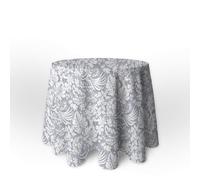 LaFábricadelasTelas - Hecho en España. Falda,faldón o Ropa de Mesa Camilla Redonda Mandala Primavera Verano Loneta Estampada algodón, Faldón Faldilla enagüilla (Gris, 60)