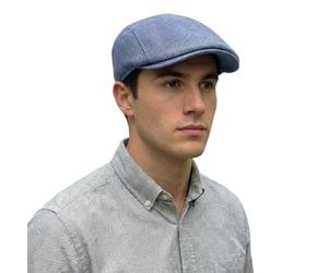 Lafefe Gorras Planas para Hombre, Azul, Talla única