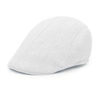 Lafefe Gorras Planas para Hombre, Blanco, Talla única