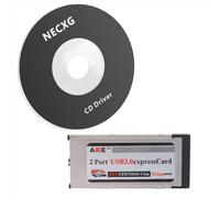 Lafeier Adaptador convertidor PCMCIA de 2 puertos USB 3.0 Express de alta velocidad con ranura de 34 mm para portátil y portátil