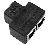 Lafeier Adaptador divisor RJ45 de 2 puertos LAN de red Ethernet, lote de enchufes, 1 unidad