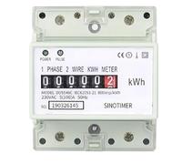 Lafeier Medidor de energía eléctrico monofásico de dos cables CA 220 V 100 A, contador de kWh, consumo analógico de electricidad, vatiímetro (A)