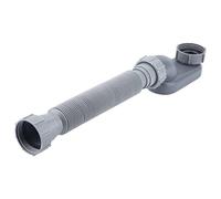 Lafeier Tubo de drenaje flexible de perfil bajo de 1 1/2 P para bañera o ducha, tubo de drenaje plano para bañera