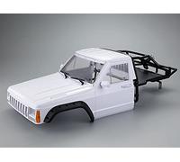 LAFEINA RC Crawler Body Cab & Back-Half Cage Body Shell para 1/10 RC Crawler TRX4 Axial SCX10 90046 AT4 Redcat GEN 8 Scout II (blanco)