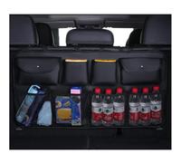 LAFENI Organizador Maletero Coche para Seat Ateca/Ibiza V/Ibiza IV Leon MK4 Cupra Formentor, Cuero PU Bolsas Almacenamiento Impermeable Bolsa Organizadora con Bolsillos Accesorio,A/Black