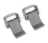laffoonparts 2 bisagras de acero resistente para remolque, estilo correa, hoja corta, soldada, bisagra para puerta de remolque, color negro, engrasable, 5-3/8 pulgadas de longitud