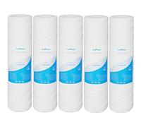 Lafiucy Cartucho de filtro de agua de sedimentos de heridas de 1 micrón, paquete de 5, para filtración de sedimentos de toda la casa de 10 x 2,5 pulgadas