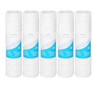 Lafiucy Cartucho de filtro de agua de sedimentos de heridas de 20 micrón, paquete de 5, para filtración de sedimentos de toda la casa de 10 x 2,5 pulgadas