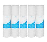 Lafiucy Cartucho de filtro de agua de sedimentos de heridas de 5 micrón, paquete de 5, para filtración de sedimentos de toda la casa de 10 x 2,5 pulgadas