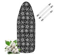 LaFleurs Funda Tabla de Planchar 120x45, Algodón Funda Plancha Universal Ajustable para Plancha de Vapor, Funda Mesa Plancha para 120-125cm x 38-45cm Tabla de Planchar, Planchado Rápido, L