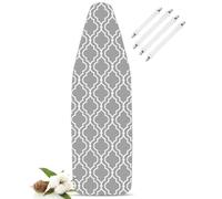 LaFleurs Funda Tabla de Planchar 140x45, Algodón Funda Plancha Universal Ajustable para Plancha de Vapor, Funda Mesa Plancha para 130-140cm x 38-45cm Tabla de Planchar, Planchado Rápido, XL