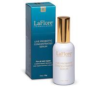 LaFlore Live Probiotic - Suero concentrado con energía para una piel más brillante y tensa, enriquecido con probióticos vivos + vitaminas relajantes, vegano, libre de crueldad, para todo tipo de piel
