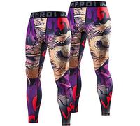 LAFROI 2-Pack Mallas de compresión para Hombre, de Secado rápido, Ajuste Fresco, YSK08 (Blood Moon x2,XXXL)