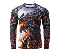 LAFROI Camisa de compresión de Manga Larga UPF 50+ Baselayer Performance para Hombre CLY08C Melted Wings S