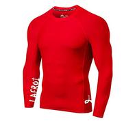 LAFROI - Camiseta de Neopreno Protectora, de compresión, para Hombre, Manga Larga, UPF 50+, Ajustada, Modelo CLYYB (Asym Red,L)