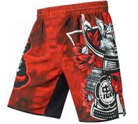 LAFROI Pantalones Cortos de Entrenamiento para Hombre, MMA Cross-Training, con cordón-QJK06 Warrior Size LG