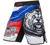 LAFROI Pantalones Cortos de Entrenamiento para Hombre, MMA Cross-Training, con cordón y Bolsillo Honor Strike Size L
