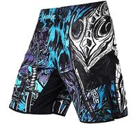 LAFROI Pantalones Cortos de Entrenamiento para Hombre, MMA Cross-Training, con cordón y Bolsillo (LA Commander,SM)