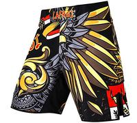 LAFROI Pantalones Cortos de Entrenamiento para Hombre, MMA Cross-Training, con cordón y Bolsillo (LA Royal,LG)