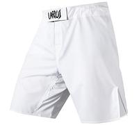 LAFROI Pantalones Cortos de Entrenamiento para Hombre, MMA Cross-Training, con cordón y Bolsillo (White,XL)