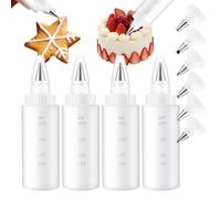 LAFSFBDF Pastry Making Set with 4 Mounted Vases and 6 Mounted Nozzles Daily Dining Kitchen Baking Tools