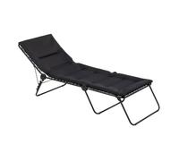 Lafuma Mobilier Hamaca, Plegable, Respaldo Ajustable, Sistema de suspensión con Cuerdas elásticas, Siesta L, Air Comfort, Color: Acero, LFM2851-6135