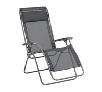 Lafuma Mobilier - R Clip PL AMZ - Silla Relax Gravedad Cero - Silla Reclinable Plegable Multiposición para Terraza, Jardín y Balcón - Fabricado en Francia - Castaño Beige/Titanio