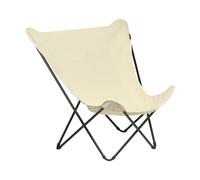 Lafuma Silla para tomar el sol Popup XL Seville Ecru/blanco