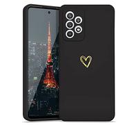 Lafunda Compatible con Samsung Galaxy A52s 5G Carcasa,Funda para Samsung A52 4G/5G Suave Silicona Case con Protector de cámara Mujere Love Patrón Caso para Samsung Galaxy A52 5G&4G/A52s 5G Negro