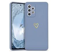 Lafunda Compatible con Samsung Galaxy A52s 5G Carcasa,Funda para Samsung A52 4G/5G Suave Silicona Case con Protector de cámara Mujere Love Patrón Caso para Samsung Galaxy A52 5G&4G/A52s 5G Azul