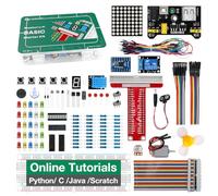 LAFVIN Kit básico de iniciación para Raspberry Pi placa de desarrollo Breadboard LCD1602 Módulo Python C Java Scratch Kit principiante
