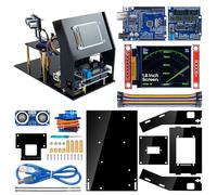 LAFVIN Módulo de Sensor de Radar ultrasónico de simulación, Kit de Bricolaje Detector de escaneo de 180 Grados Compatible con Arduino IDE