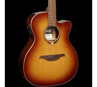 LAG Guitarra Acústica Auditorium Cutaway Tramontane 118 A/E Electroacústica Brown Shadow