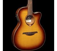 LAG Guitarra Acústica Auditorium Slim Cutaway 118 A/E - Brown Shadow | Electroacústica Tapa Cedro Rojo Macizo, Fondo Khaya, Acabado Brillante