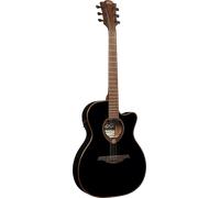 LAG Guitarra Acústica Auditorium Slim Cutaway Tramontane 118 A/E Electroacústica Negra Brillante