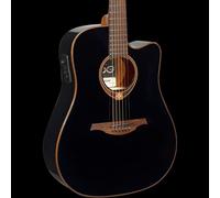 LAG Guitarra Acústica Dreadnought Cutaway Tramontane 118 A/E Electroacústica Negra Brillante