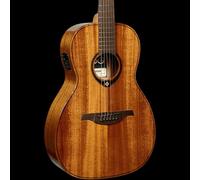 LAG Guitarra Acústica Parlor A/E Tramontane 98 Caoba Sólida Electroacústica