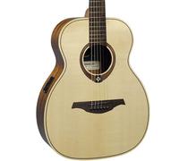 LAG Guitarra Acústica Travel A/E Abeto - Natural Tamaño Reducido Escala Corta para Viaje