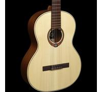 LAG Guitarra Clásica Occitania 70 - 4/4 Guitarra Clásica de Abeto Engelmann Macizo y Caoba, Acabado Satinado Natural