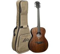 LAG Guitarra Acústica Auditorium Sauvage Tapa Sólida Brankowood Fondo Eucalipto Ahumado, Incluye Estuche