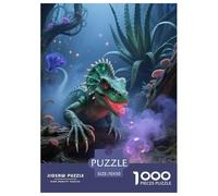 Lagarto Fantástico Puzzle 1000 piezas Jungla Mística Puzzles Juegos De Actividades Familiares Estimulantes Decoración Interior de Cartón 100% Reciclated Regalos para Mujeres, Hombres 70x50cm/1000pcs