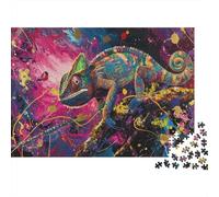 Lagarto Rompecabezas Imposible,desafío for Adults Abstract Art Juego Educativo 1000 Piezas Obra De Arte De Juego De para Adultos Y Niños A Partir De 12 Años 1000pcs (75x50cm)