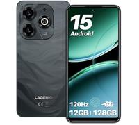 LAGENIO A11 Móvil Android 15 12GB + 128GB/1TB TF, 6.7" HD+ 120Hz Smartphone, Batería 5150mAh, Cámara 13MP+8MP, 4G Dual SIM/OTG/GPS/2 Años de Garantía Teléfonos Móviles Libres - Gris