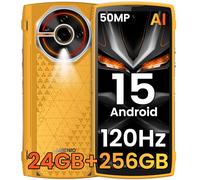 LAGENIO Panther 2 Pro Teléfono Móvil Irrompible, Octa Core Android 15 Móvil Indestructible, 50MP, 24GB+256GB(TF 1TB) Móvil Resistente, 6.7" HD+ 120Hz, 5150mAh, NFC/GPS/OTG/4G Dual SIM - Duna